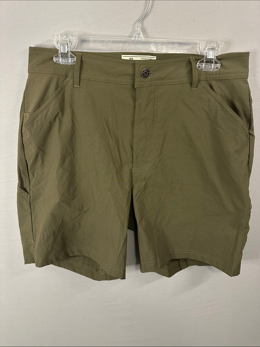 Men's Olive Green Casual Stretch Shorts